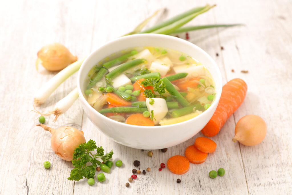 Reduce Food Waste in the Hospitality Industry by using vegetable scraps to make soup broth